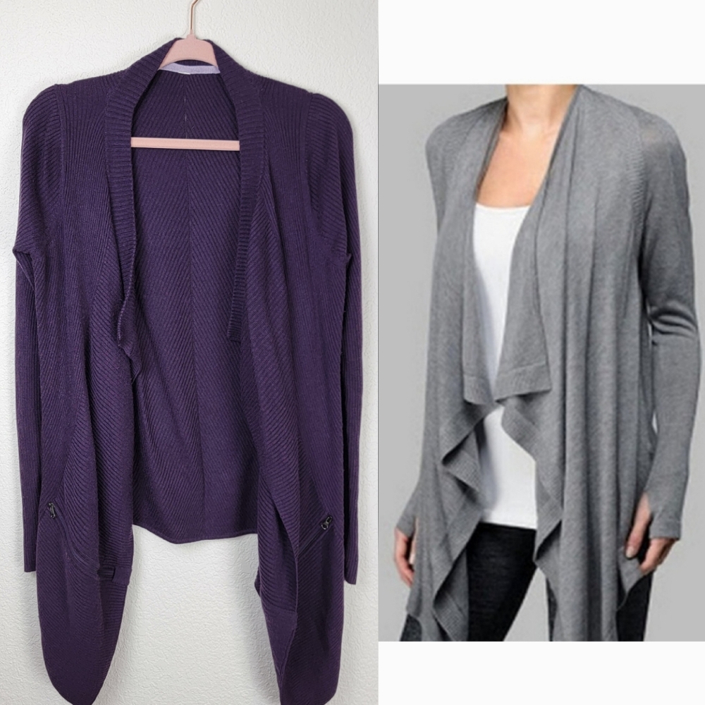 Lululemon Wrap Sweater Cardigan Purple Medium - Picture 6 of 6